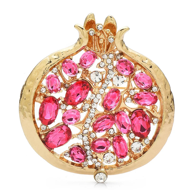 Red Crystal Pomegranate Brooch – A Sweet Little Sparkler Pin