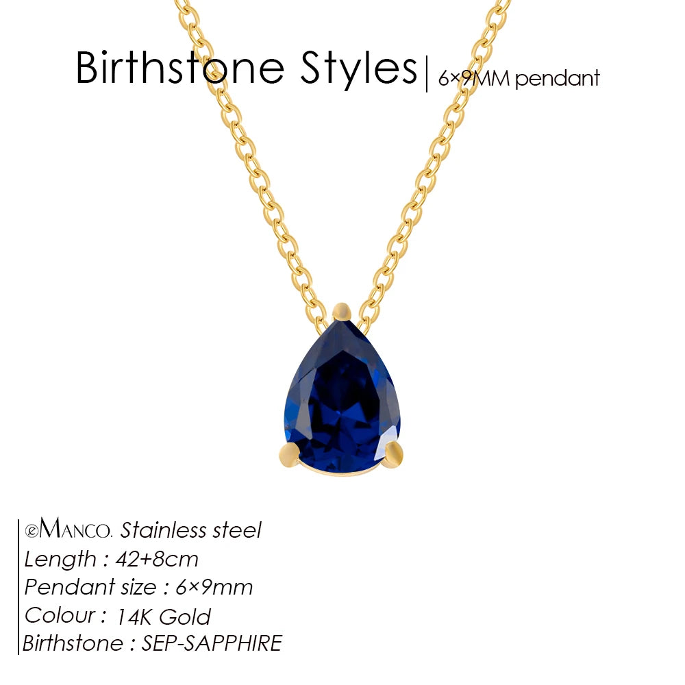 July Birthstone Teardrop Necklace – A Little Drop of Sunshine