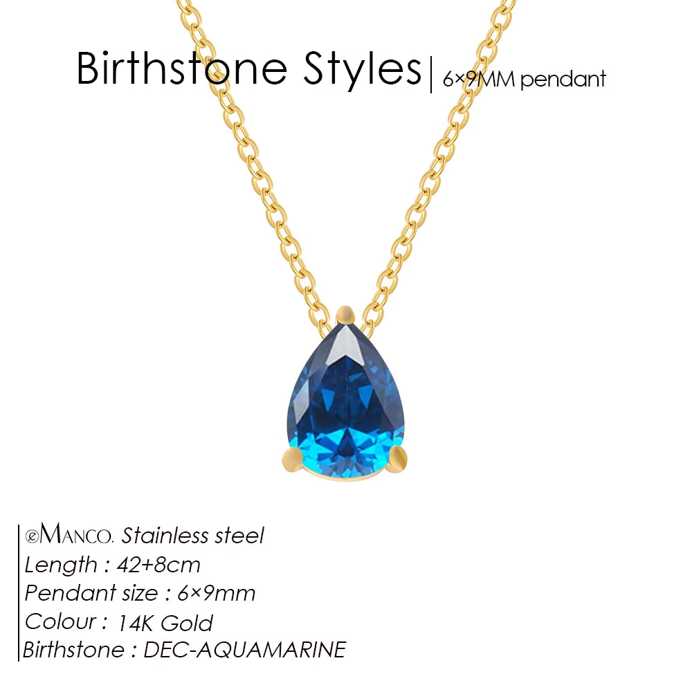 July Birthstone Teardrop Necklace – A Little Drop of Sunshine