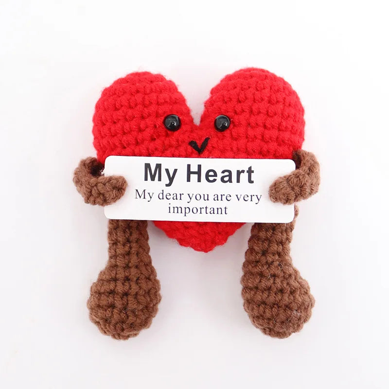 Positive Potato Plush – Tiny Knit Buddy with Affirmation Card