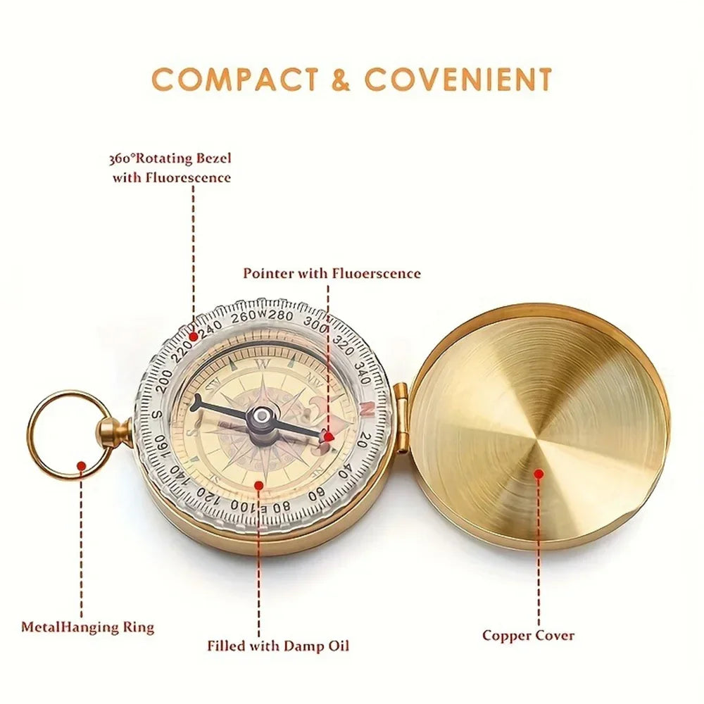 Brass Pocket Compass — A Handy Little Treasure
