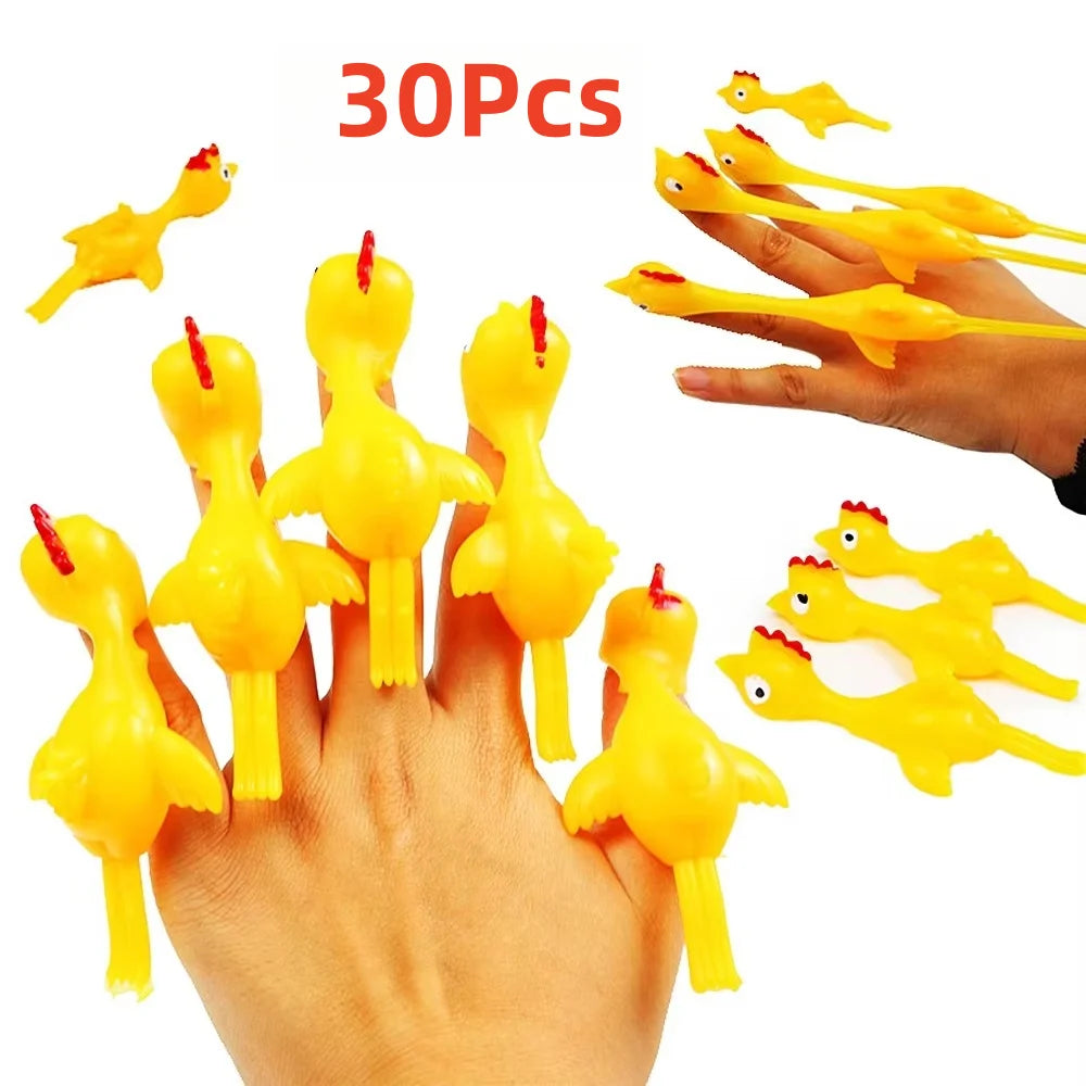 Slingshot Flying Chicken Toys, 20-Pack — Hilarious Prank Treasures