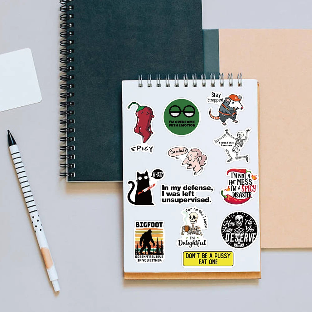 Snarky Meme Stickers, 50-Pack — A Sassy Little Treasure