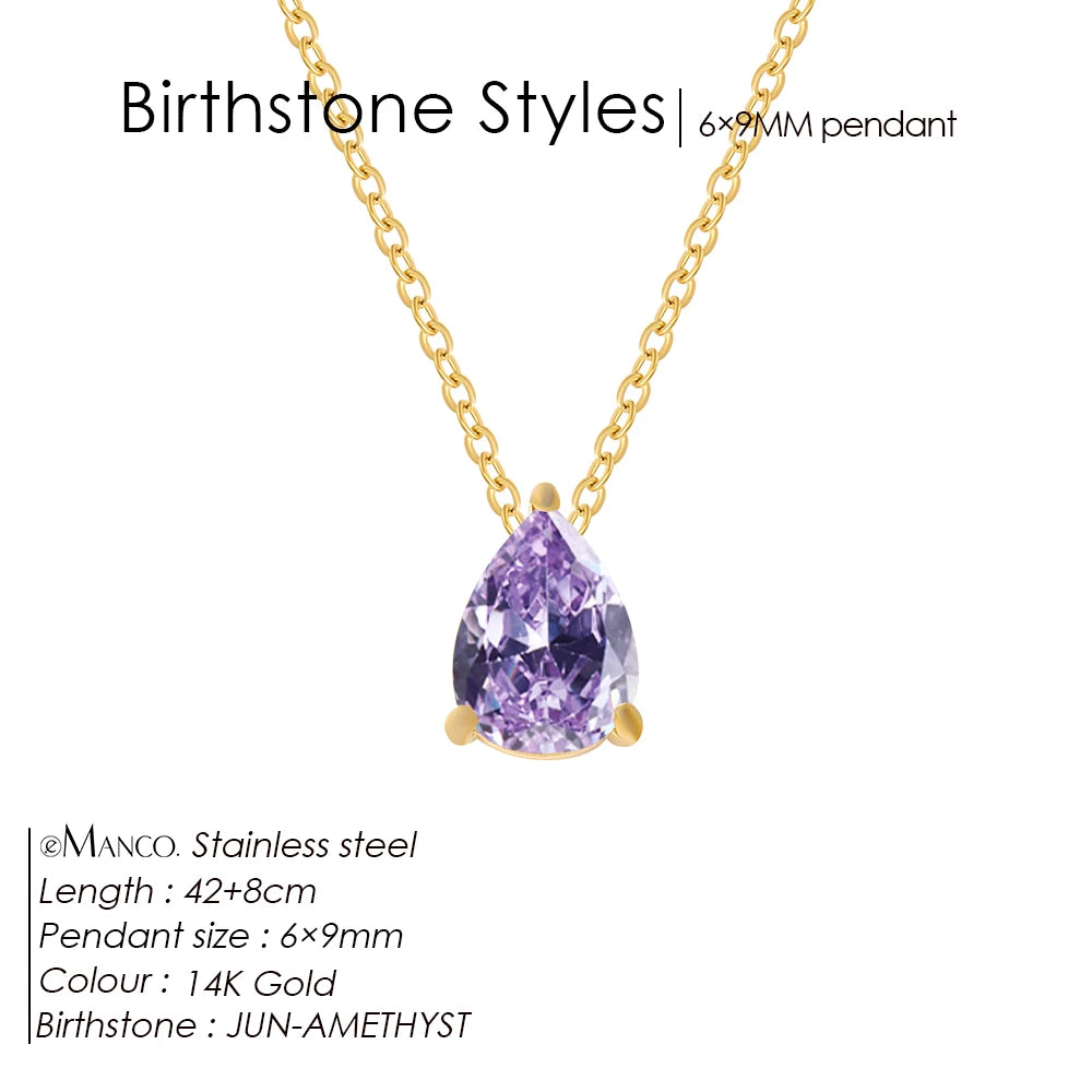 July Birthstone Teardrop Necklace – A Little Drop of Sunshine