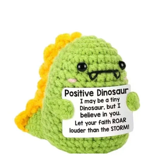 Positive Potato Plush – Tiny Knit Buddy with Affirmation Card