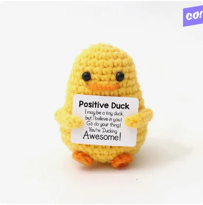 Positive Potato Plush – Tiny Knit Buddy with Affirmation Card