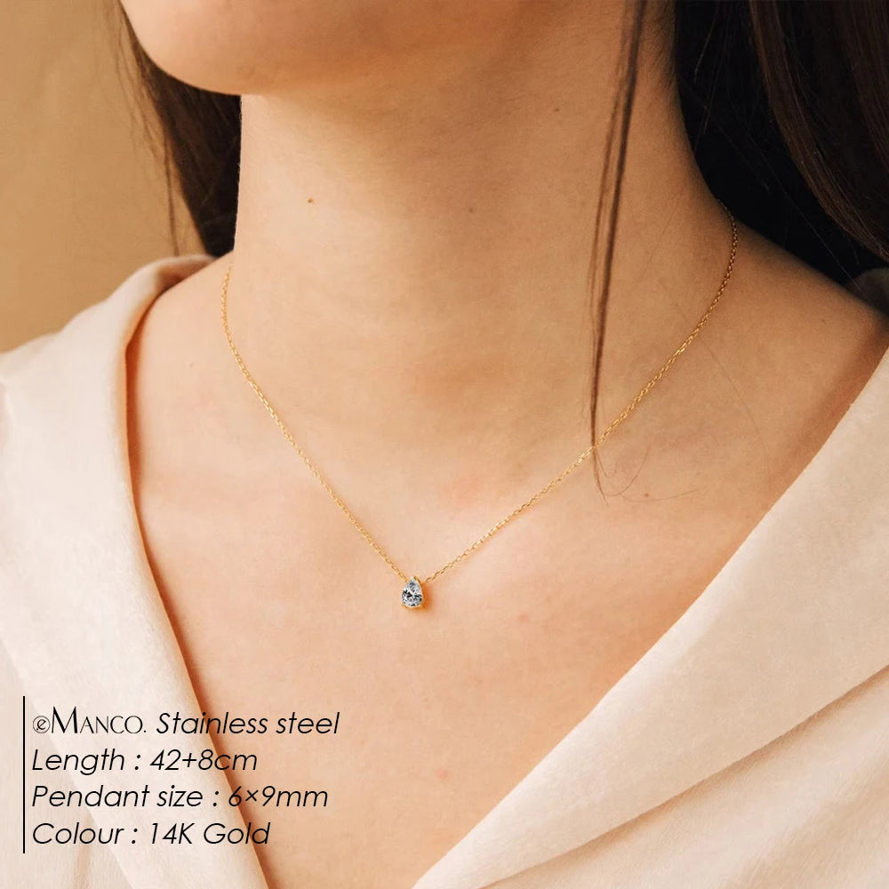 July Birthstone Teardrop Necklace – A Little Drop of Sunshine