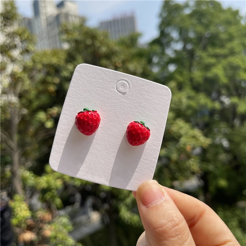 Strawberry Ribbon Bowknot Drop Earrings – Sweet Little Bows We Adore