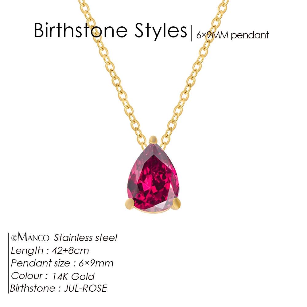 July Birthstone Teardrop Necklace – A Little Drop of Sunshine