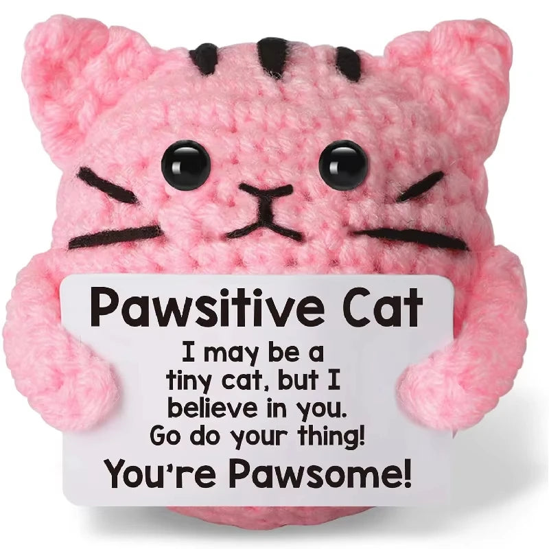 Positive Potato Plush – Tiny Knit Buddy with Affirmation Card