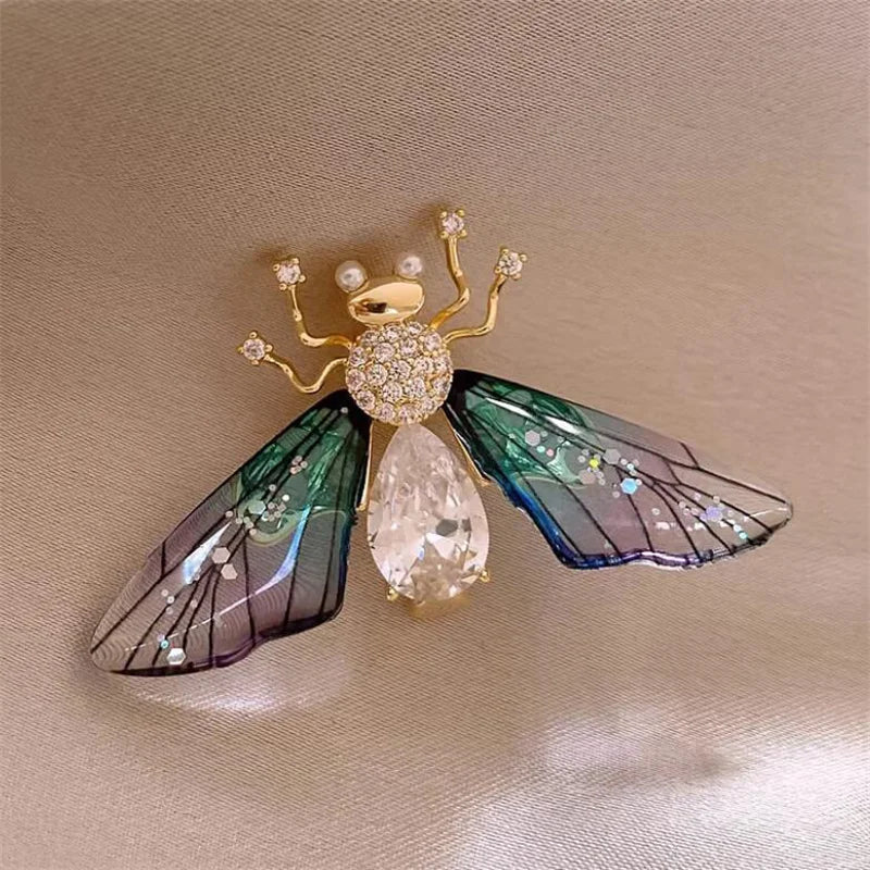 Garden Party Brooch – Pearl Birds, Butterflies & Bees Pin