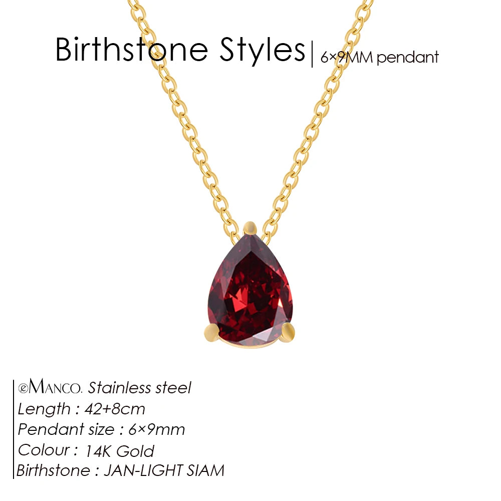 July Birthstone Teardrop Necklace – A Little Drop of Sunshine