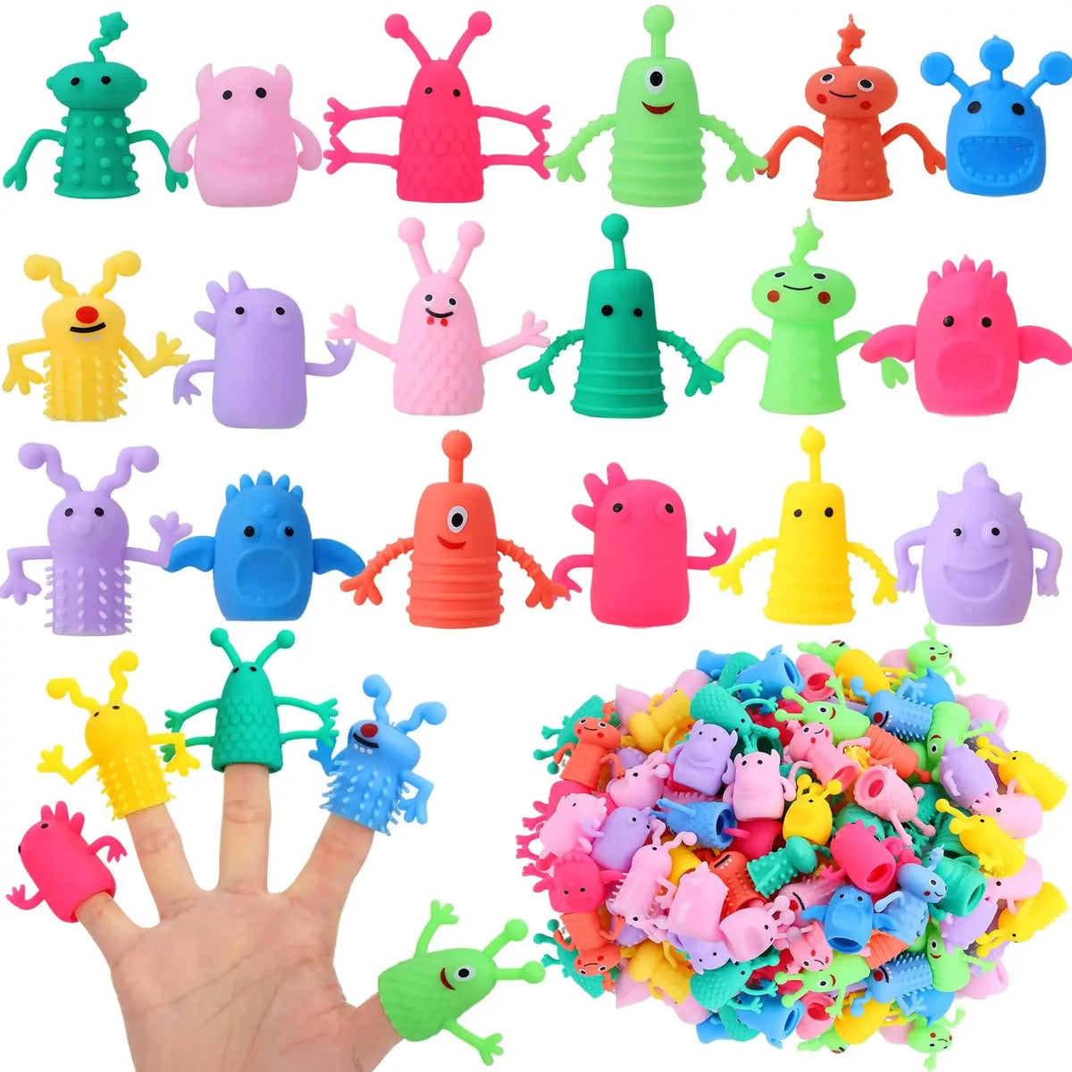 Monster Finger Topper Toys, 20-Pack — Silly Party Treasures