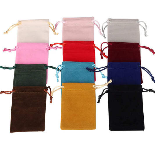 Velvet Treasure Pouches – Gift-Ready Drawstring Set of 10