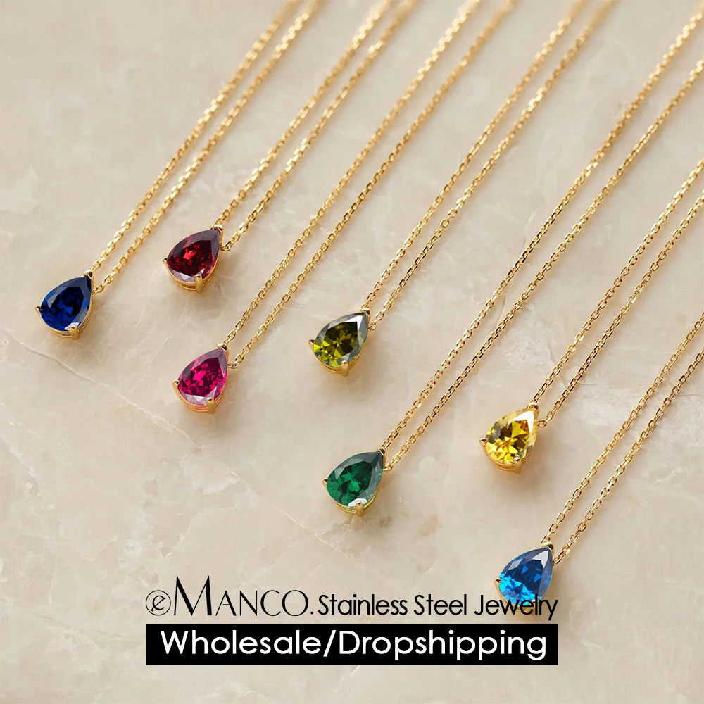 July Birthstone Teardrop Necklace – A Little Drop of Sunshine