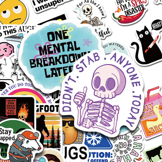 Snarky Meme Stickers, 50-Pack — A Sassy Little Treasure