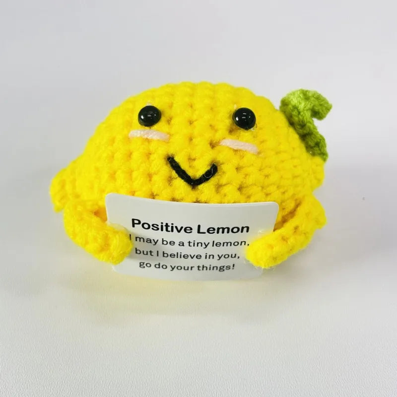 Positive Potato Plush – Tiny Knit Buddy with Affirmation Card