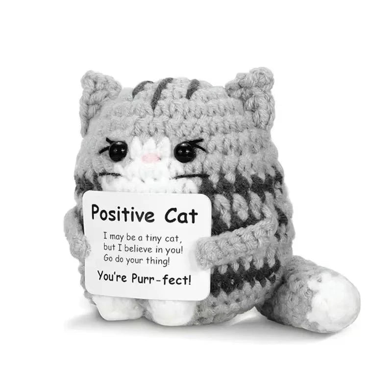 Positive Potato Plush – Tiny Knit Buddy with Affirmation Card