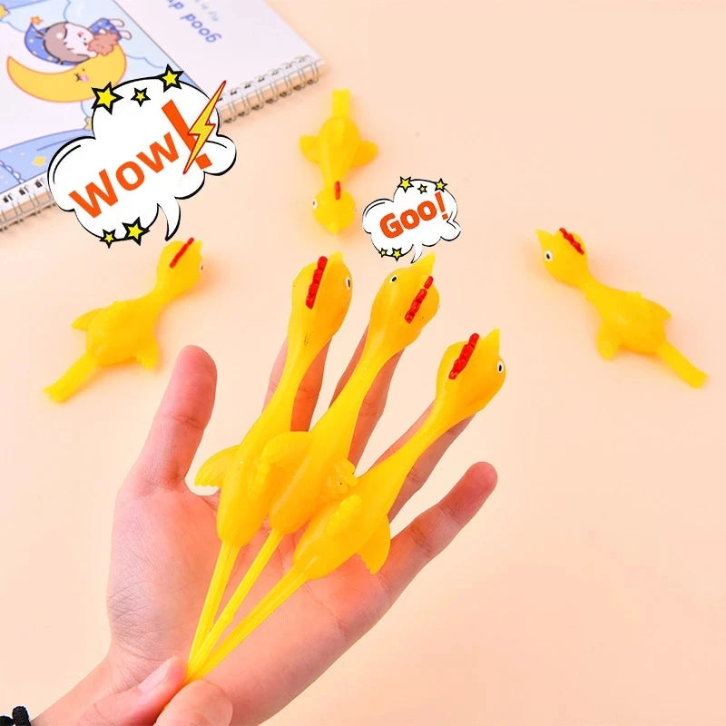 Slingshot Flying Chicken Toys, 20-Pack — Hilarious Prank Treasures