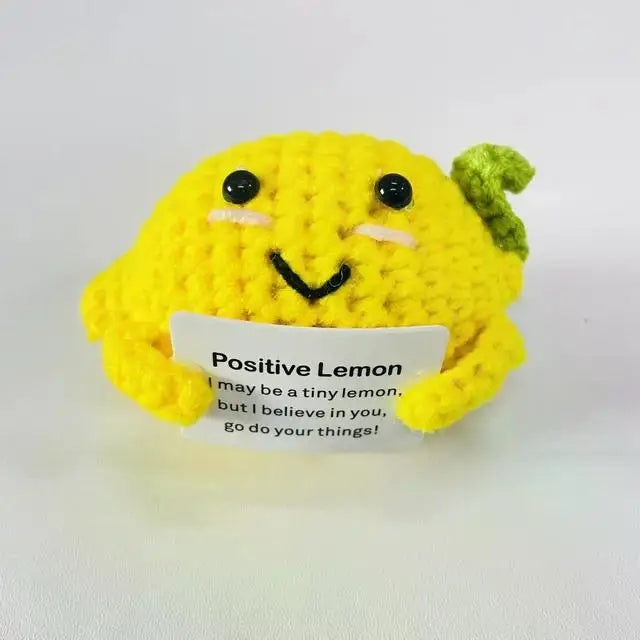 Positive Potato Plush – Tiny Knit Buddy with Affirmation Card