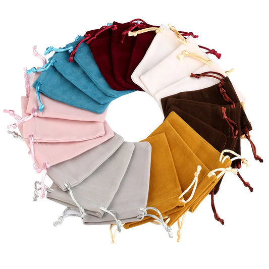Velvet Treasure Pouches – Gift-Ready Drawstring Set of 10