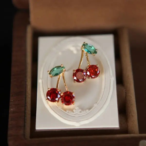 Strawberry Ribbon Bowknot Drop Earrings – Sweet Little Bows We Adore