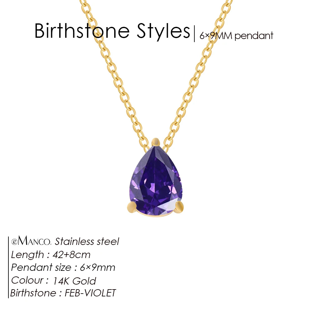 July Birthstone Teardrop Necklace – A Little Drop of Sunshine
