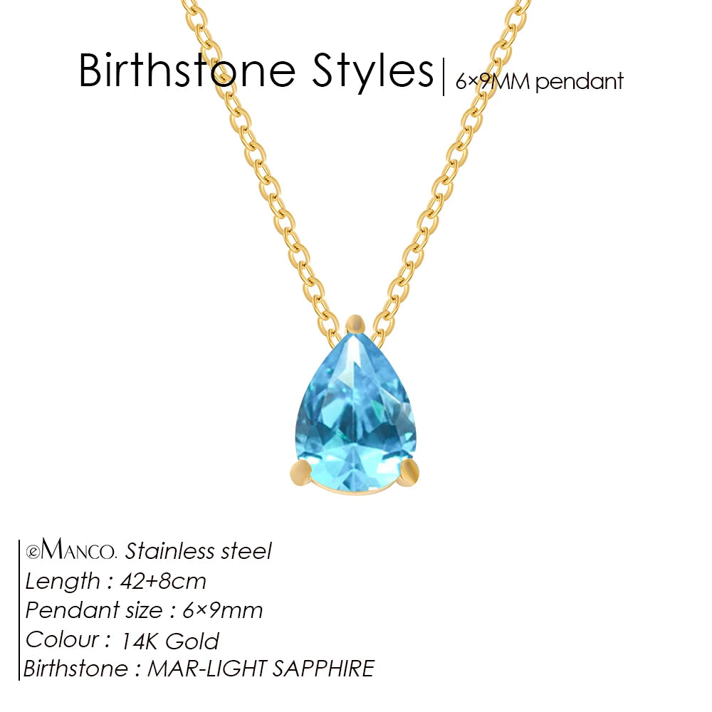 July Birthstone Teardrop Necklace – A Little Drop of Sunshine