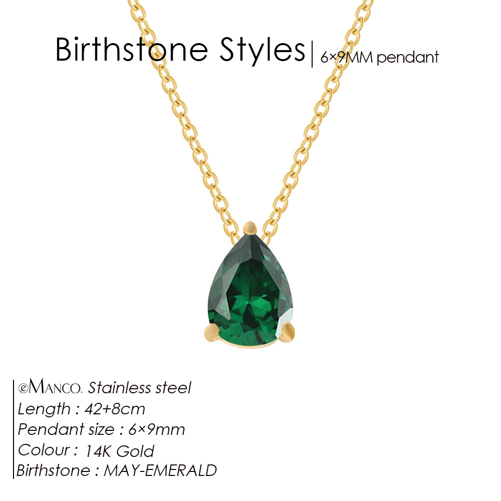 July Birthstone Teardrop Necklace – A Little Drop of Sunshine
