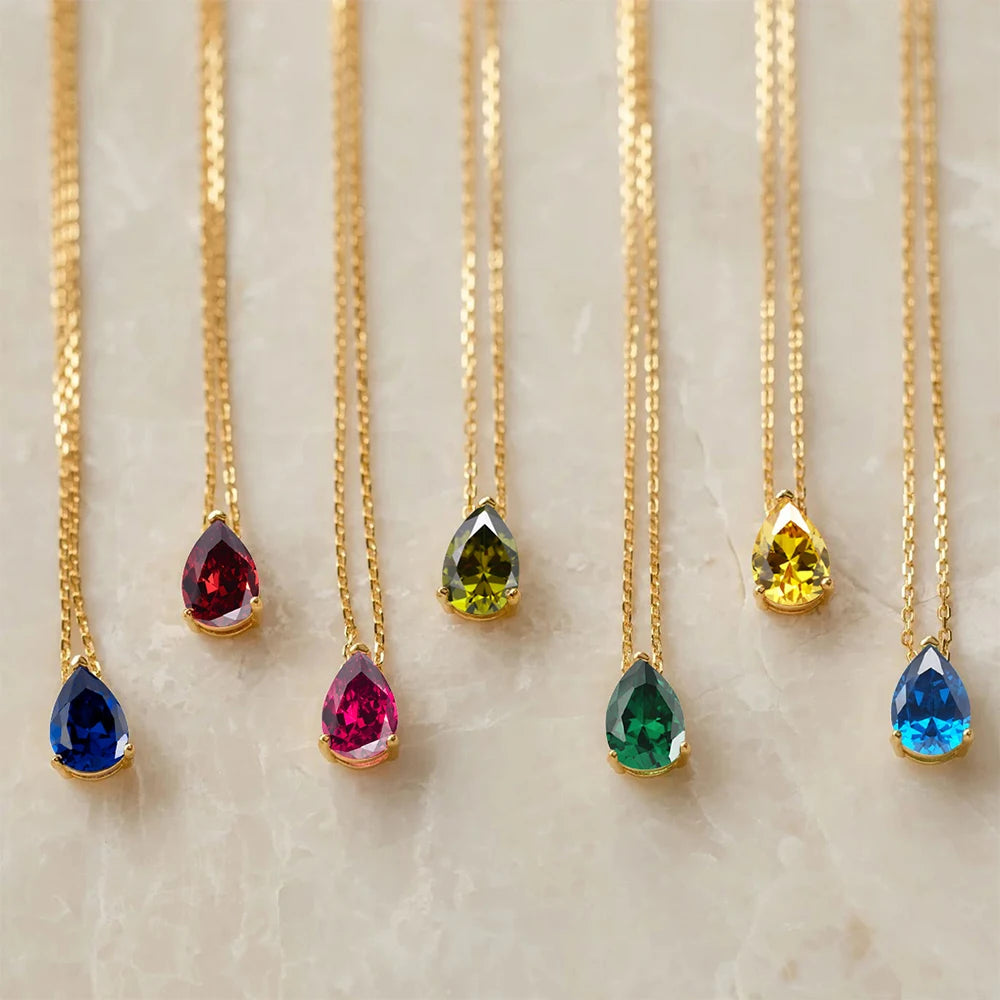 July Birthstone Teardrop Necklace – A Little Drop of Sunshine