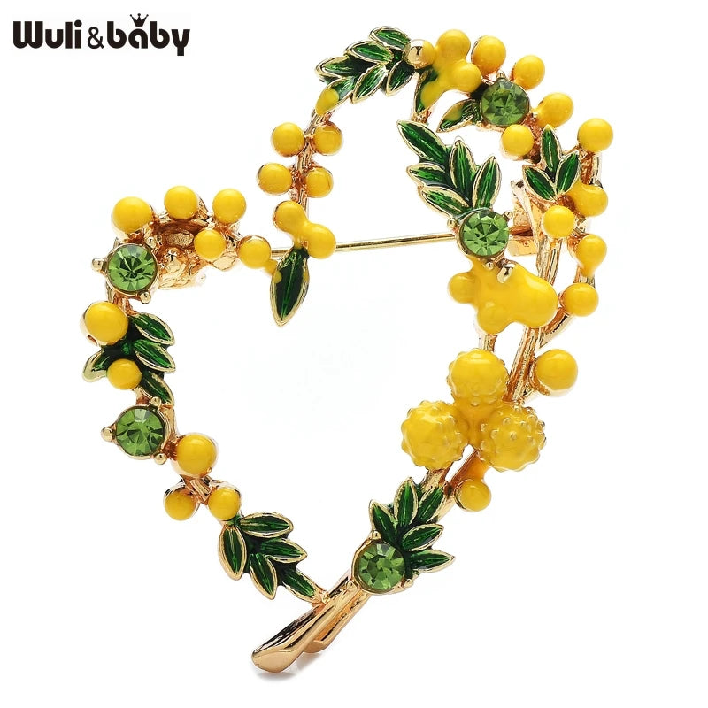 French-Style Fruit & Heart Brooch – A Berry Sweet Little Pin