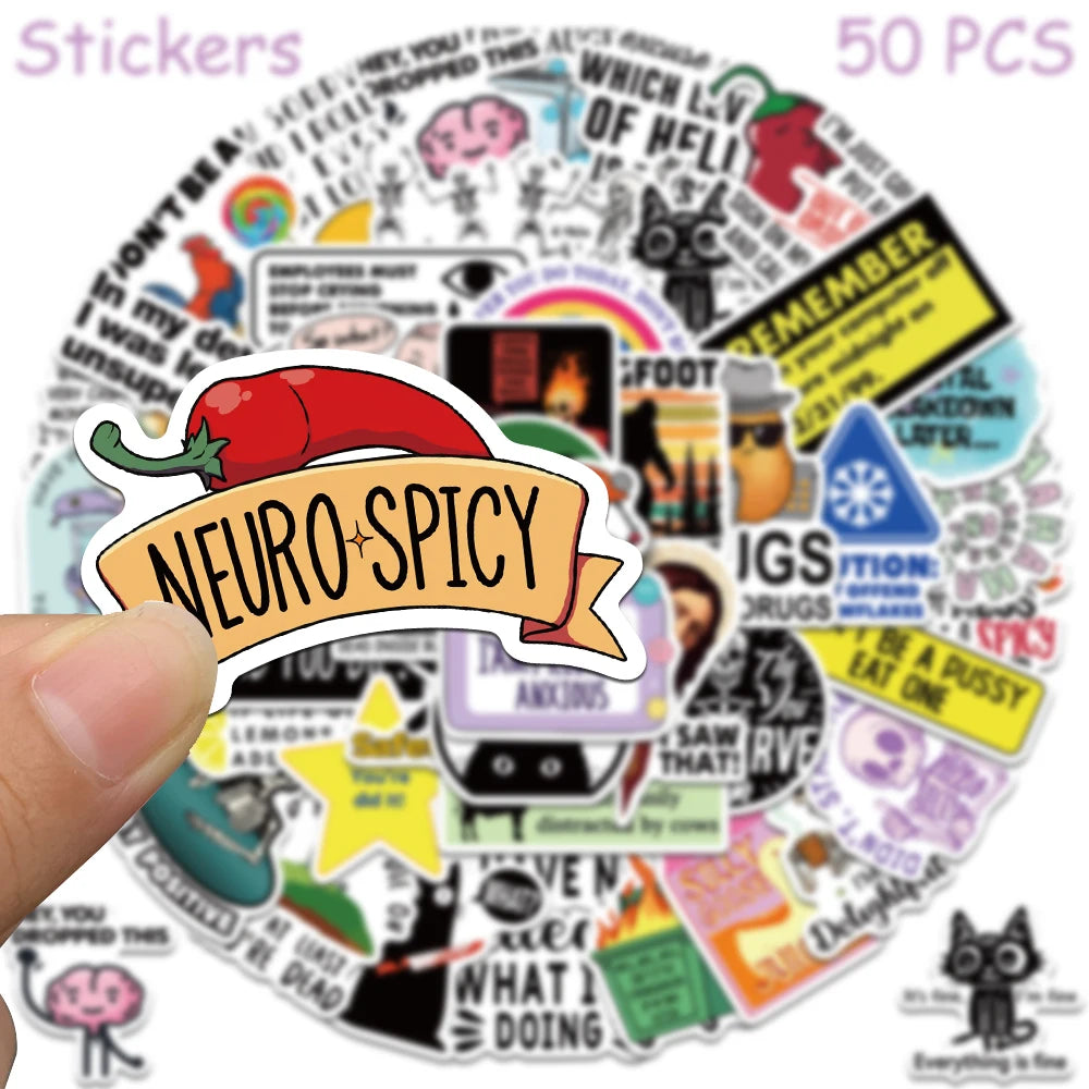 Snarky Meme Stickers, 50-Pack — A Sassy Little Treasure