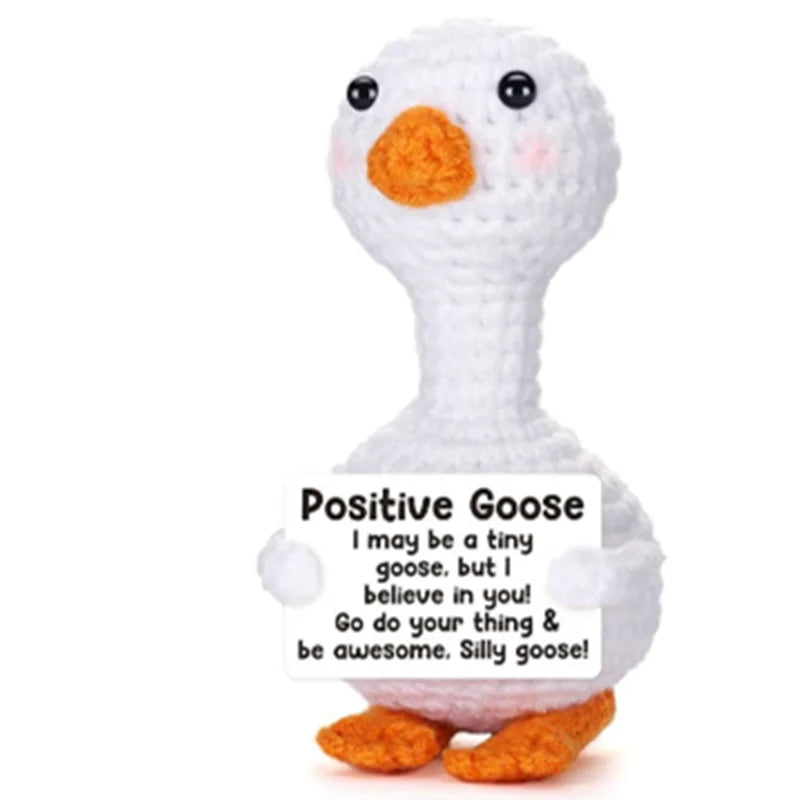 Positive Potato Plush – Tiny Knit Buddy with Affirmation Card