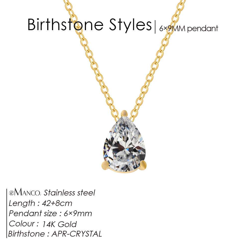July Birthstone Teardrop Necklace – A Little Drop of Sunshine