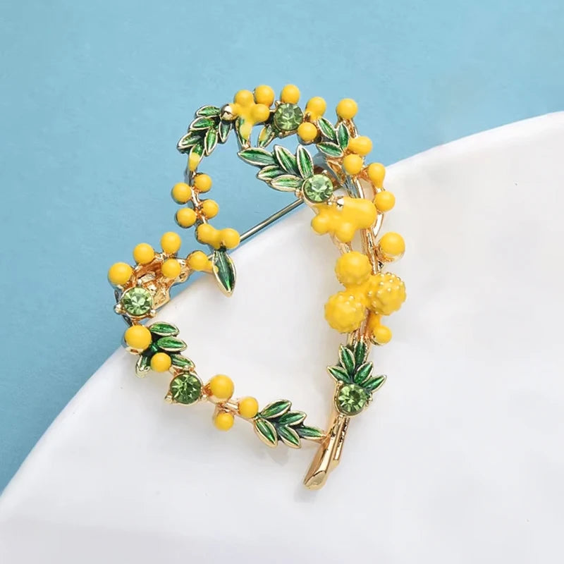 French-Style Fruit & Heart Brooch – A Berry Sweet Little Pin