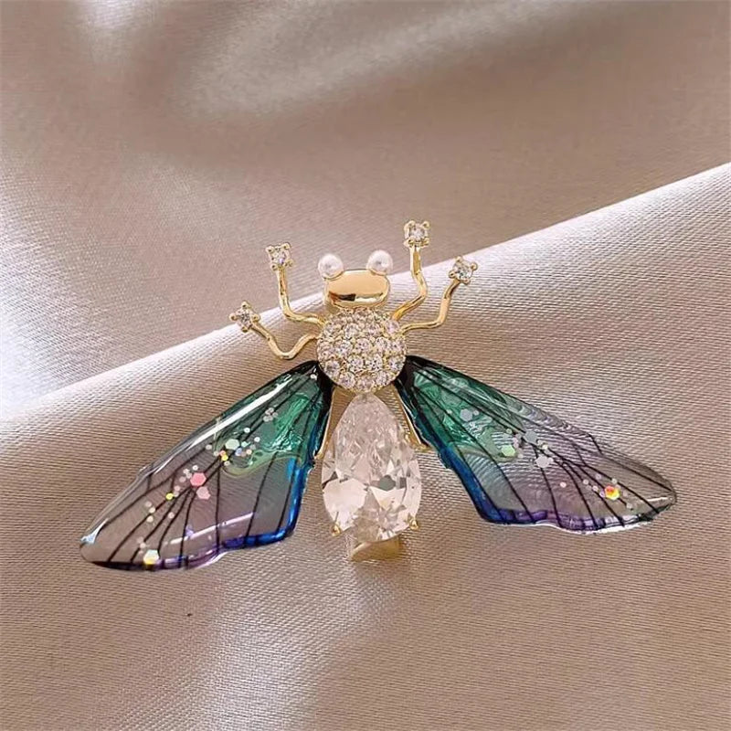 Garden Party Brooch – Pearl Birds, Butterflies & Bees Pin