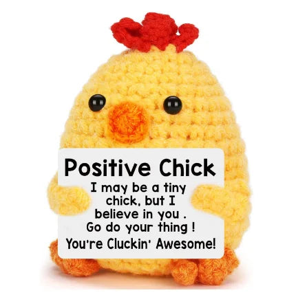 Positive Potato Plush – Tiny Knit Buddy with Affirmation Card