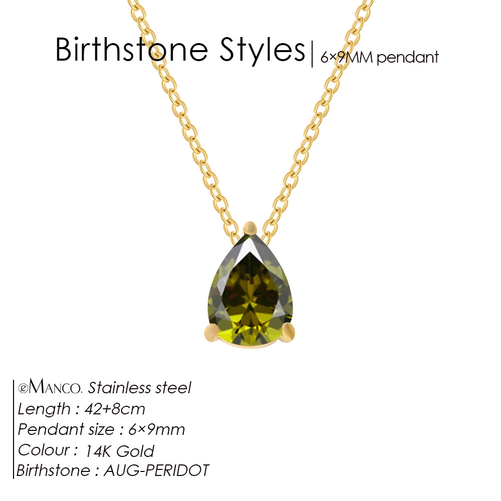 July Birthstone Teardrop Necklace – A Little Drop of Sunshine