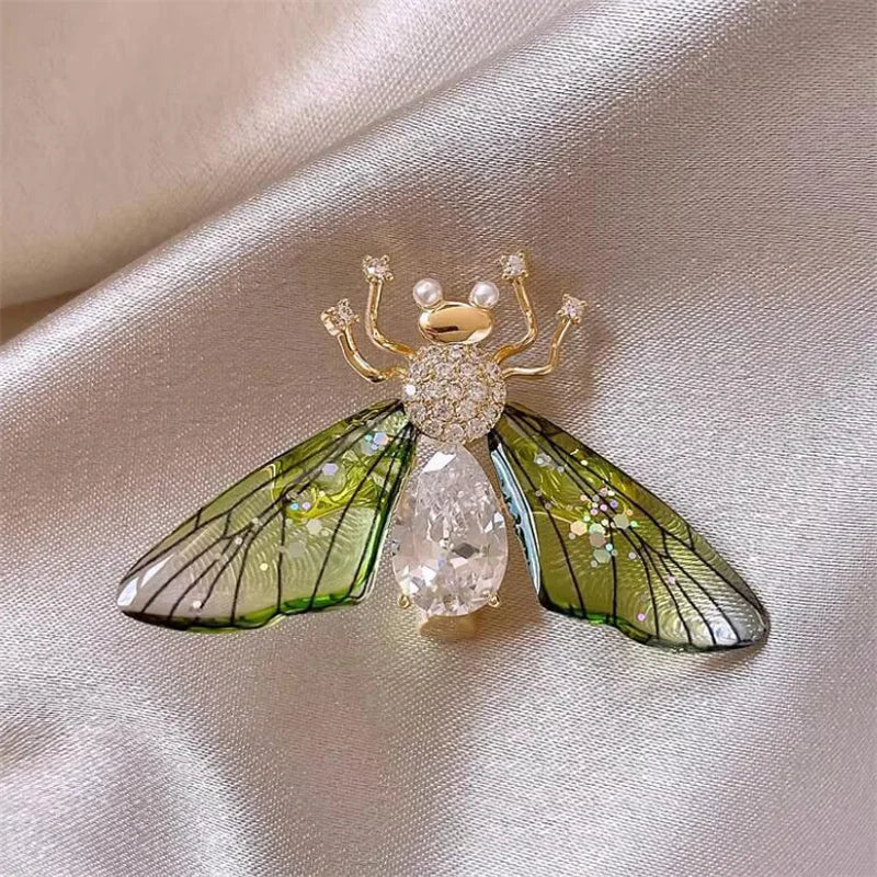 Garden Party Brooch – Pearl Birds, Butterflies & Bees Pin