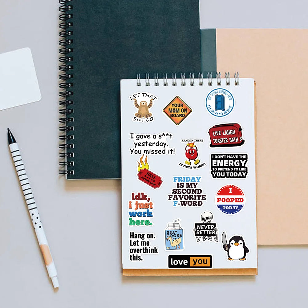 Snarky Meme Stickers, 50-Pack — A Sassy Little Treasure