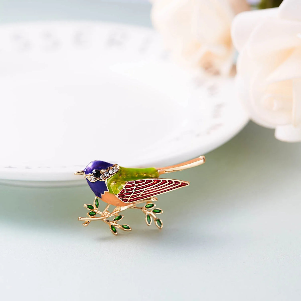 Garden Party Brooch – Pearl Birds, Butterflies & Bees Pin