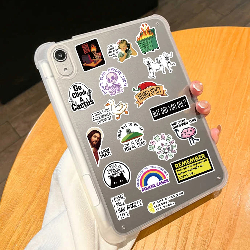 Snarky Meme Stickers, 50-Pack — A Sassy Little Treasure